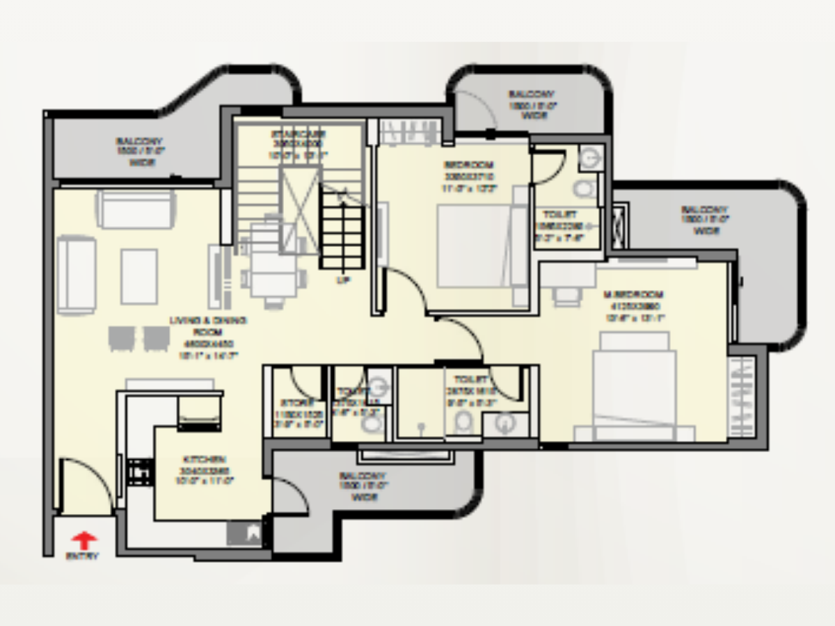 2 BHK Plan